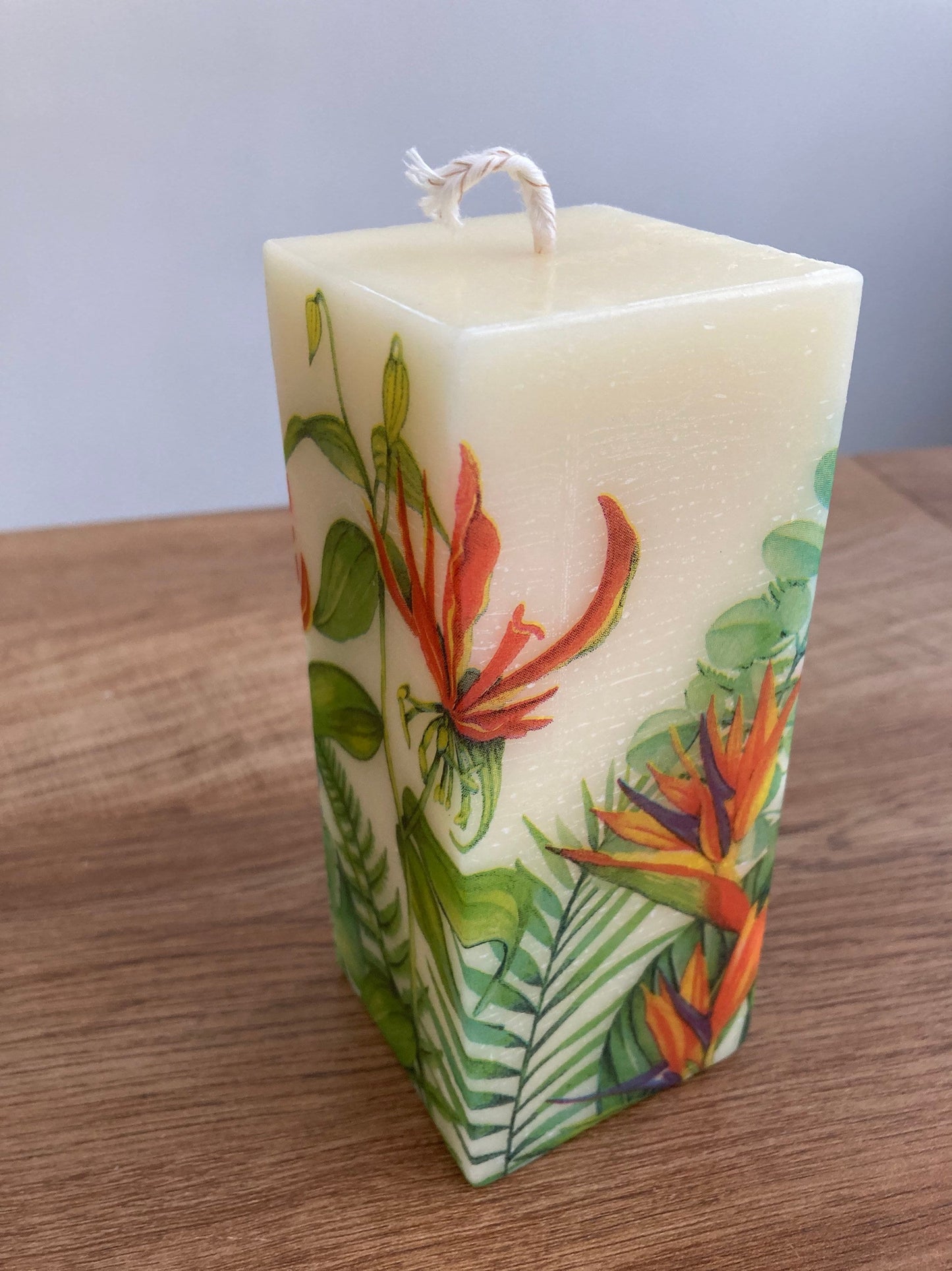 Tropical Floral Candle